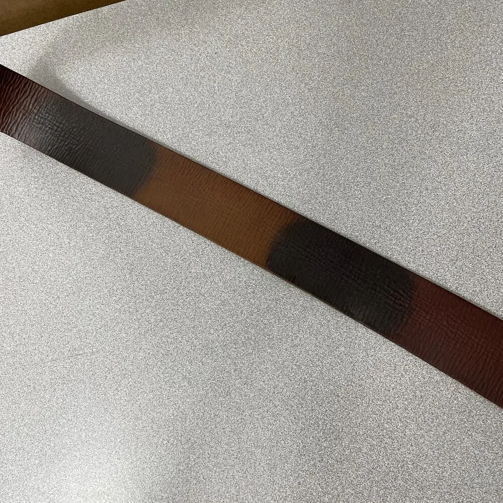 Fossil Leather Belt Mens 38 Brown Silver Roller Buckle Casual Classic 1.75